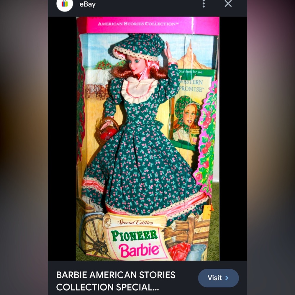 Mattel 1994 Especial Edition PIONEER Barbie . The American Stories Collection